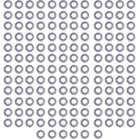 Kit d'assortiment de 150 rondelles plates A2-70 en acier inoxydable, rondelles de rechange DIN125M6 (1/5)