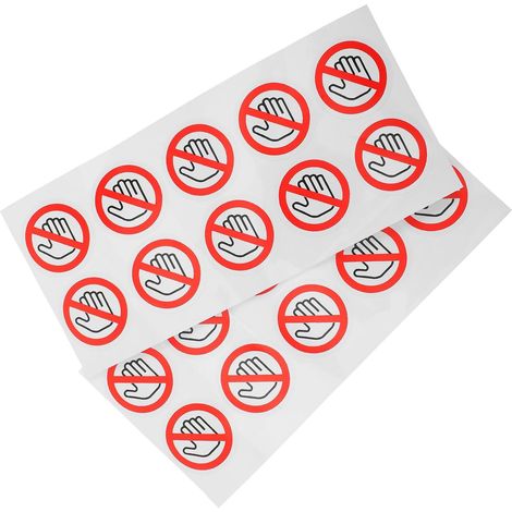 Lot de 20 Étiquettes D’avertissement Rondes en Pvc, Ne Pas Toucher Adhésif à Décoller, Haute Visibilité, Résistance à Décoloration L’usure, pour Machines et Équipements (1/5)