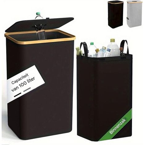 Poubelle pliable - Poubelle suspendue étanche en tissu Oxford (avec bac intérieur remplaçable, multifonctionnelle pour une utilisation intérieure et extérieure) (1/5)