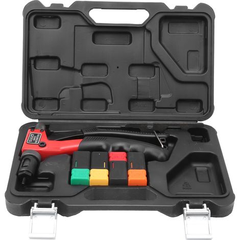 Jeu de pince à riveter écrou manuel M3/M4/M5/M6 Noir+Rouge pour réparation et fixation de taraudage (1/5)