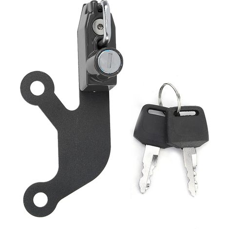 Antivol de casque moto côté gauche compatible avec Kawasaki Ninja 650 Z 650 (noir) (1/5)