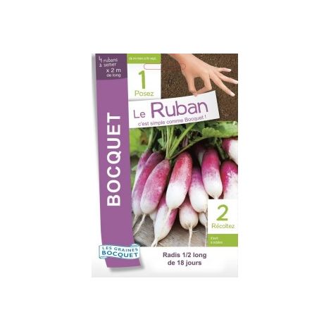Radis de 18 jours en ruban à semer - 15g