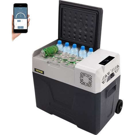 Branchement 12V 24V 220V Réfrigérateur Portable à Compresseur 50L Glacière Électrique Voiture et Maison Froid Rapide -20°C (1/5)