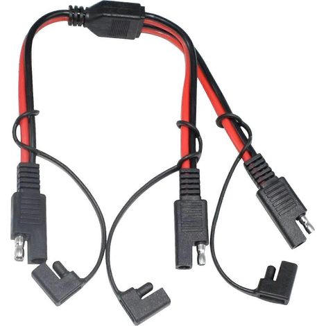 Connecteur SAE 14AWG adaptateur femelle-mâle pour batterie auto, câble d'alimentation DC 12V, fiche étanche 2 broches, kit de charge solaire et moto. (1/5)