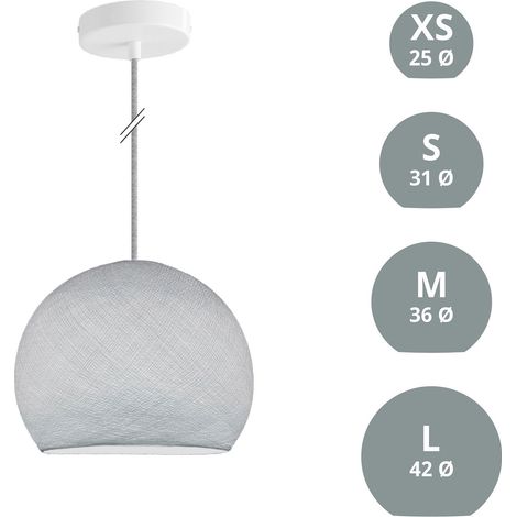 creative cables - Lampada a sospensione con paralume Cupola