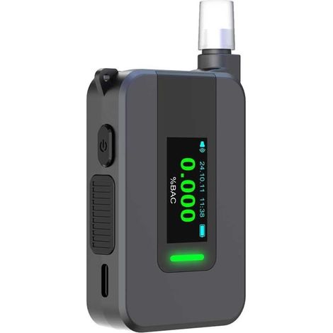 Etilometro portatile con misurazioni accurate, Etilometro elettrochimico portatile, Rapporto vocale per guida in stato di ebbrezza (1/5)