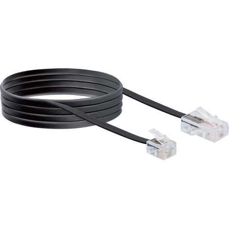 Schwaiger Modem Anschlusskabel TAL6631 533 RJ45 RJ11 schwarz, 3,0m, 1x RJ45 / 1x RJ11 TAE-Anschlusskabel (1/3)