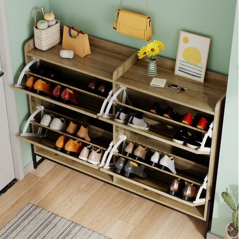 meuble rangement armoire étroite 121 cm rotin naturel OKMYHOME (1/5)