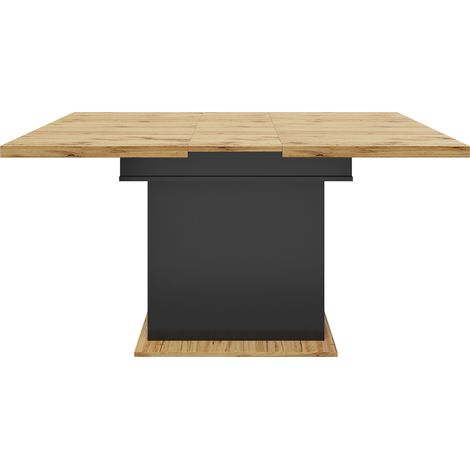 Table à manger extensible 110-140×80 cm avec rangement snack et vin, table pliante multifonction pour 4-6 personnes (1/5)