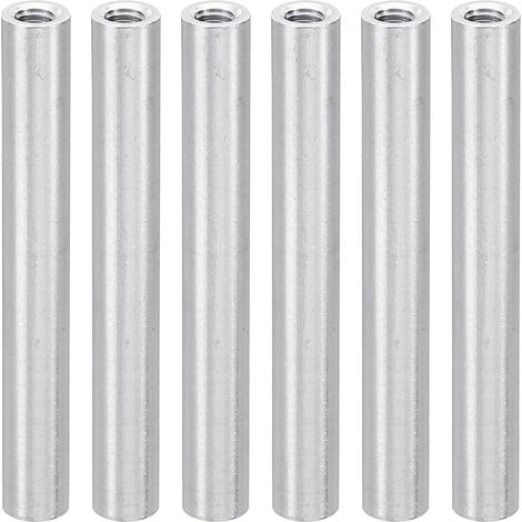 6Pcs Entretoise Filetée M3 en Aluminium 3x5x40mm Argent (1/5)