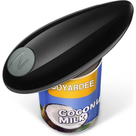 Ouvre-boîte électrique mains libres, ouverture automatique à 360° par simple pression d'un bouton, sûr et fiable, le choix idéal pour la cuisine : pratique et sûr. (1/5)