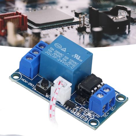 Module relais bistable à verrouillage automatique, marche/arrêt par simple pression d'un bouton, relais commandé par microcontrôleur, 24 V (1/5)
