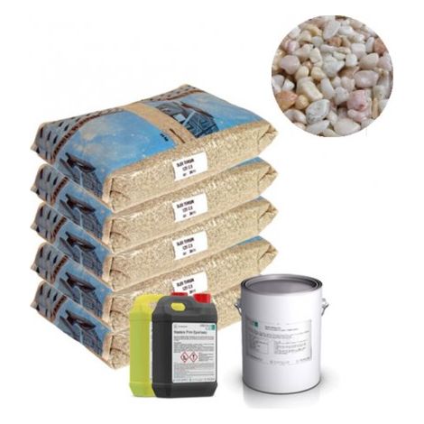 Moquette de pierre - Kit complet 8m² - Teinte : Blanc Lez