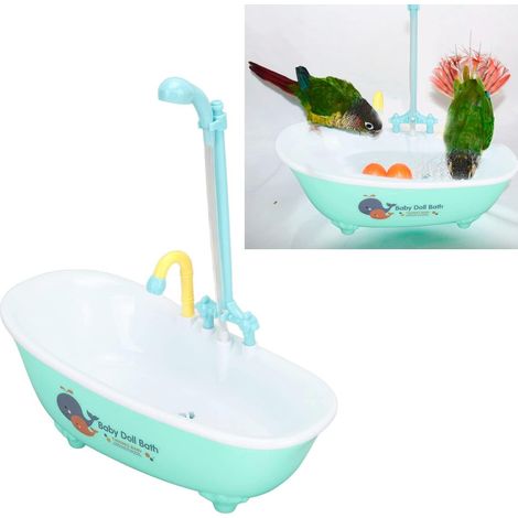 Baignoire pour Oiseaux, Baignoire Automatique pour Perroquet électrique avec Robinet, Douche Automatique, Bains d'oiseaux pour Perruches, Perruches, Calopsittes (1/5)