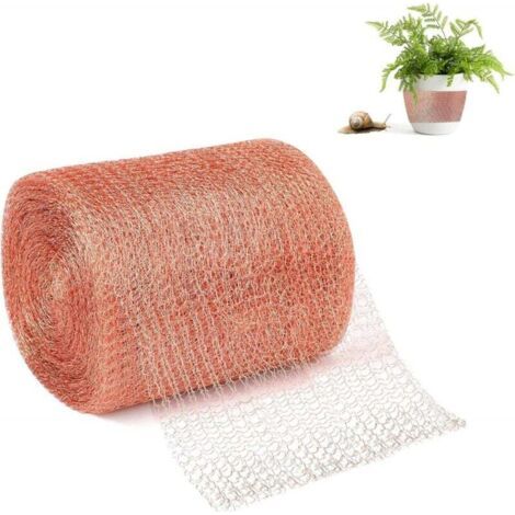 Filet en Cuivre, 12,7cm x 6m Ruban de Cuivre Contre Les Escargots, Piège à Escargots,Double Grillage Anti Rongeur Limaces et Escargots, Protection Parterres Surélevés pour Jardin (1/4)