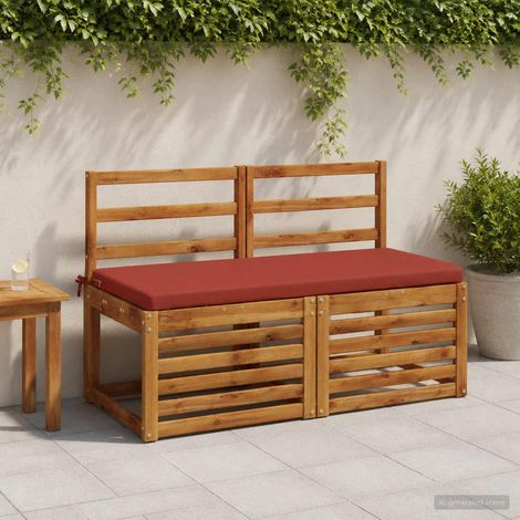 vidaXL Coussin de banc SOEST 100 % polyester Rouge 110 x 50 x 5 cm (1/5)
