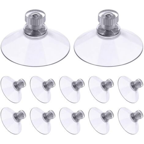 Lot de 30 ventouses 41 mm Écrous moletés pour fixation sécurisée Matériau plastique durable Charge maximale 2 kg Transparentes pour surfaces lisses (1/5)