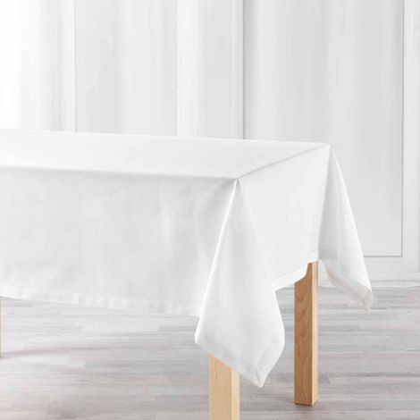 Nappe Rectangulaire "Charline" 140x240cm Blanc (1/2)