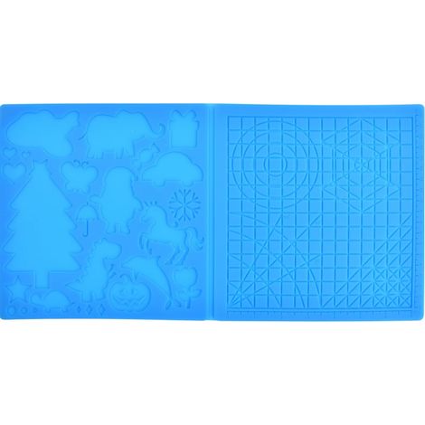 1 tapis de dessin pour stylo 3D, en silicone multi-formes, avec 2 protège-doigts, pour apprentissage et création manuelle (1/5)