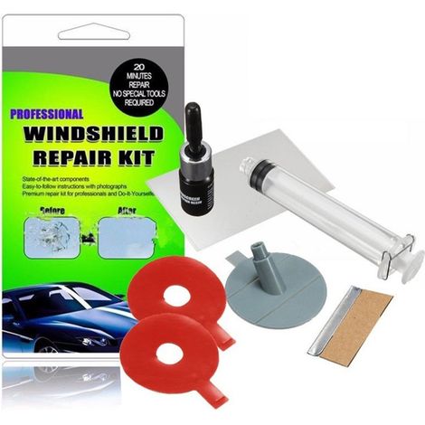 Windschutzscheiben-Reparaturset, 7-teiliges Set für die Reparatur von Autofenstern. (1/5)