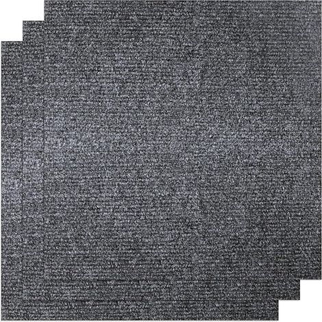 30 x Carpet Tiles, 30 cm x 30 cm, Easy Peel and Stick Floor Tiles, Non-Slip and Durable Carpet Tiles for Office, Living Room, Bedroom (Dark Grey) (1/5)