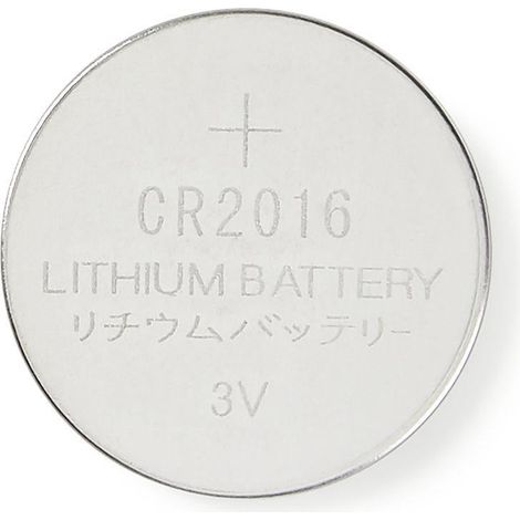 Pila de boton de litio cr2016 3 v cc 5 blister plata