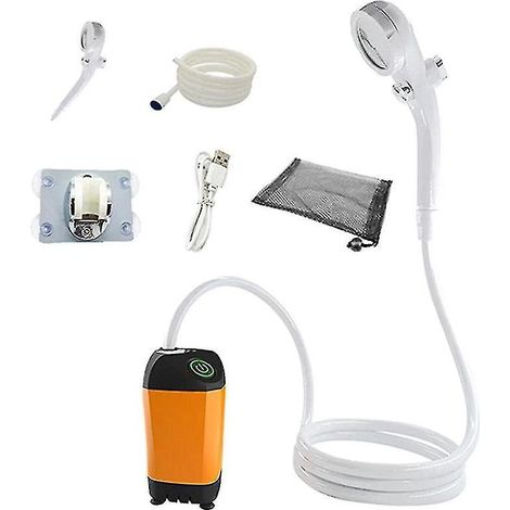 Tragbare und intelligente elektrische Duschpumpe, digital und einstellbar, ideal für Camping, Reisen, Strand, Haustiere und Auto.