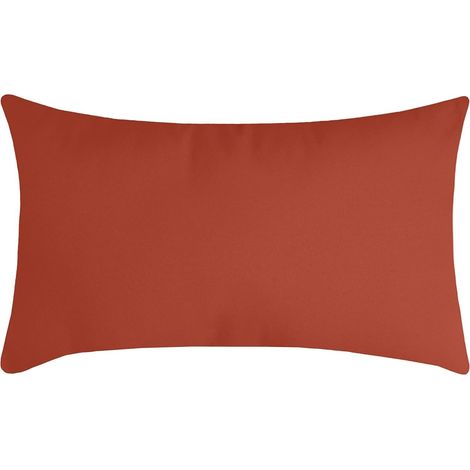 Coussin polyester uni 30 x 50 cm Pop color terracotta (1/3)