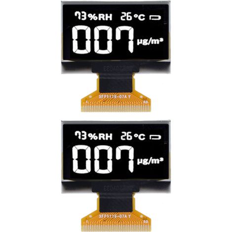 2 modules d'écran à cristaux liquides (LCD) à diodes électroluminescentes organiques (OLED), résolution 128 x 64, CH1106, 30 broches, 1,3 pouce, MRA103-1 (blanc) (1/5)