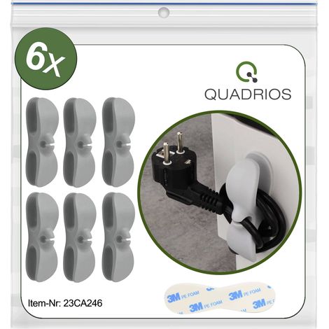 Quadrios 23CA246 Support de câble autocollant 23CA246 gris 6 pc(s) (1/5)