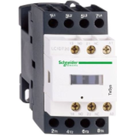 Contactores CONT 25A 4 polos 230V 50/60Hz con 1NA/1NC para control eléctrico.