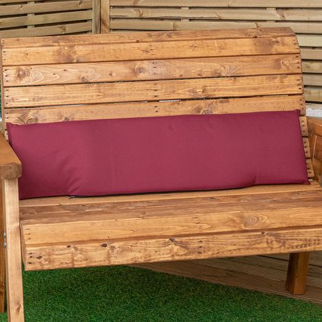99 x 20 x 5cm Cushion Back for 2 Seater Wooden Garden Bench in Burgundy (1/5)