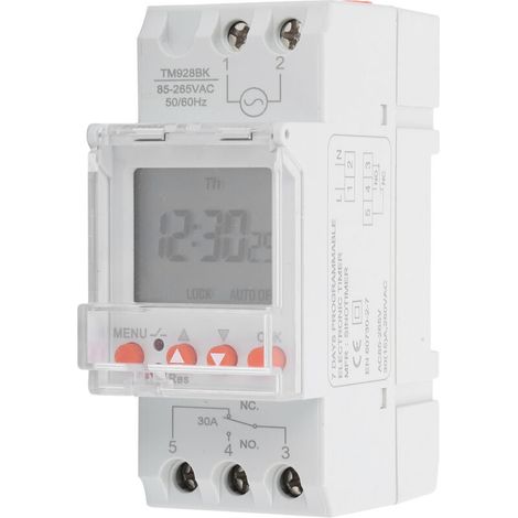 Interrupteur Programmable Numérique 24h Rétroéclairage LCD 30A 85‑265V (1/5)