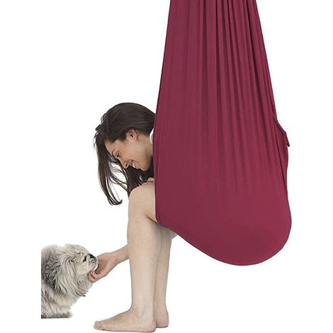 Columpio terapéutico, nailon suave, capacidad de 200 kg, hamaca sensorial, para niños con autismo y TDAH, para interior/exterior (1/5)