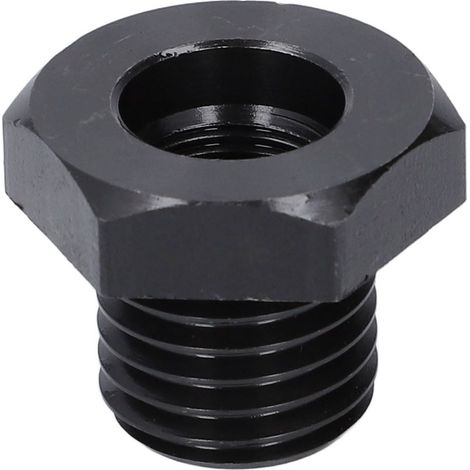 Adaptateur de Mandrin de Tour à Bois - Pièce d'Insertion Adaptateur Fileté pour Broche Motorisée - Plaque de Front en Acier N°45 - Conversion de Filetage 3/4"x16TPI à 1"x8TPI - Dimensions 4.1x4.1x3.2c (1/5)