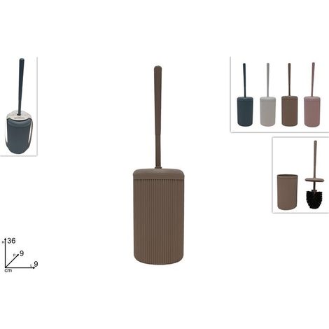 1 Pezzo Portascopino WC Scopino Bagno Decoro Righe 4 Colori (1/2)