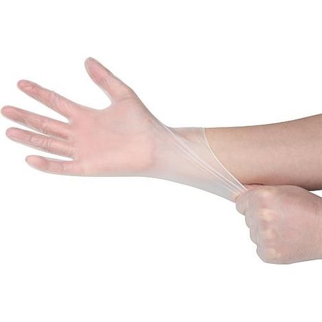Gant vinyl blanc "IDEAL" - non poudré taille L - boite 100 pces (1/5)