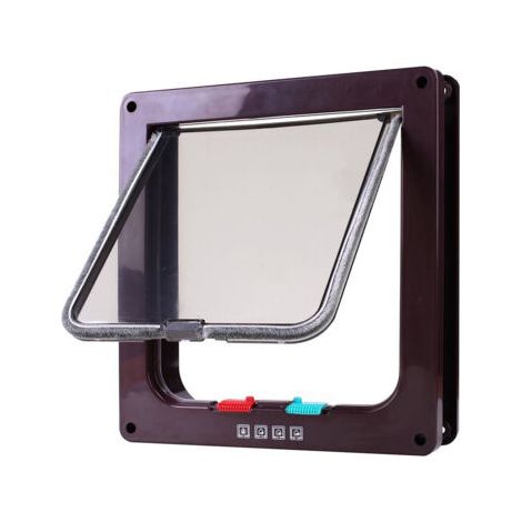 Lit magnétique pour chat noir taille L avec porte battante et 4 voies de verrouillage pour chats, chatons et chiots (1/5)