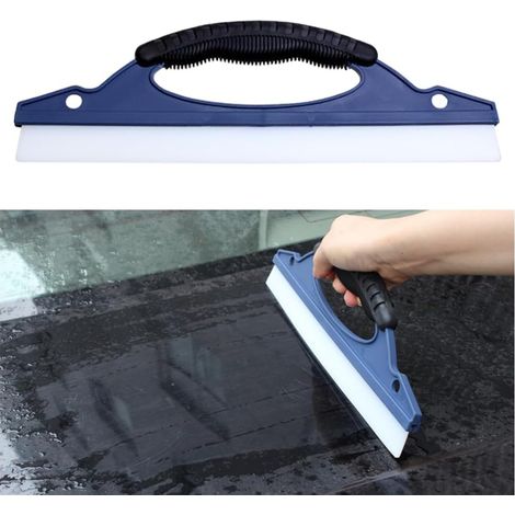 Raclette en Silicone Lame pour Nettoyage Vitre, Raclette Antidérapante Voiture, Balai D'essuie-Glace Voiture Petite Raclette, Automotive Universal Exterior Cleaning Accessoires pour Fenêtre (1/5)