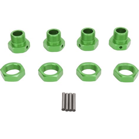 4 Adaptateurs de moyeu hexagonaux 24mm en alliage d'aluminium robuste pour roues RC, avec couvercles et goupilles, compatibles ARRMA 1/5. (1/5)