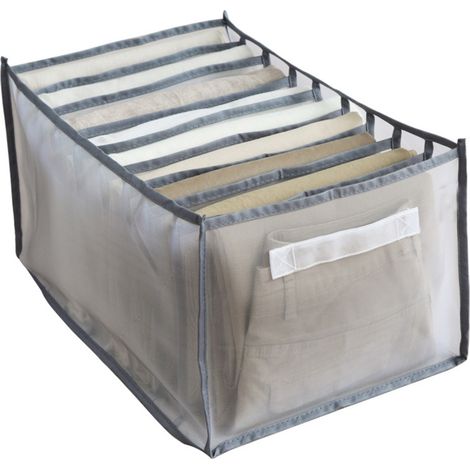 Armoire Organisateur Vêtements Panier Rangement Pliable Gain de Place Boîtes Rangement Tissu Chambre Dormoir (1/5)