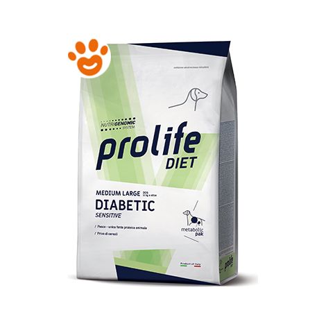 Prolife Dog Veterinary Medium Large Diabetic Sensitive - Prolife Dog Veterinary Medium Large Diabetic Sensitive - Sacco Da 2 Kg