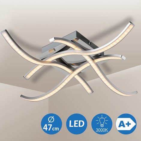 Lampadario Plafoniera 15W Luce Bianco Caldo 3000K 1200lm Design Moderno Metallo (1/5)