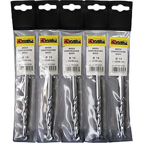 WURKO brocas widia 12 mm set 5 , Broca Basic widia DIN 8039Medidas: 12X150mmEnvase con 5 unidades.