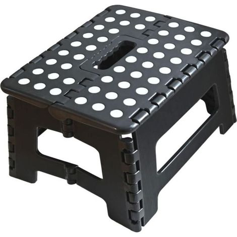 Tabouret Pliant avec marche pied pliable,Marche Pied Enfant tabouret pliant, en Plastique Chaise Pliante,Maximum load-bearing capacity of 150kg,pour repose pied bureau, Cuisine, Salle de Bain, Chambre (1/5)
