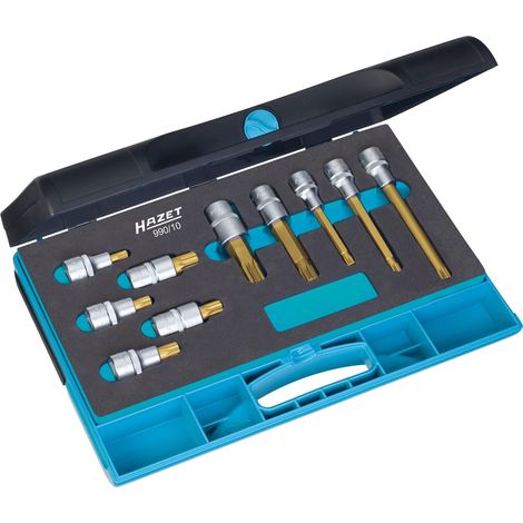 Jeu de douilles mâles 990/10 ∙ Carré creux 1/2 pouce (12,5 mm) ∙ Profil denture multiple intérieur XZN ∙ 10 pièces ∙ M8 – M18 (1/2)