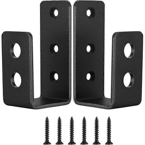 Lot de fixations en U pour porte de sécurité, supports de porte robustes pour la maison (1/5)