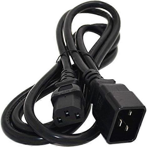 Rallonge de 1,8 m / 5,9 pi pour câble d'alimentation IEC320, adaptateurs C20 mâle vers C13 femelle (1/5)