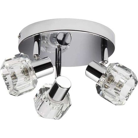 Plafoniera circolare da soffitto per specchio orientabile 3 attacchi g9 luce per interni illuminazione casa