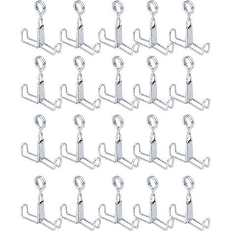 20 brides en acier inoxydable pour tube en latex, pince de fermeture étanche à ressort, clips de scellement pour tuyau souple (1/5)